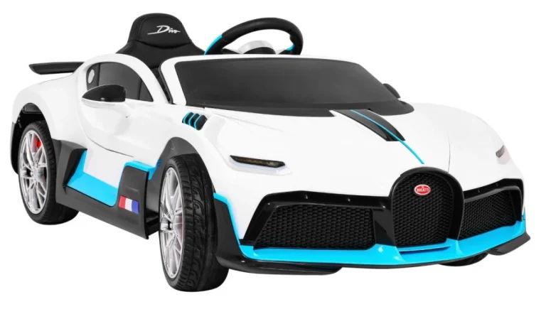 Bugatti Divo Dječji Automobil Na Baterije, Bijeli + Daljinski Upravljač + Eva + Spori Start, Bijela 10
