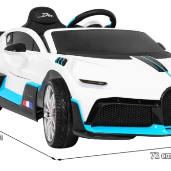 Bugatti Divo Dječji Automobil Na Baterije, Bijeli + Daljinski Upravljač + Eva + Spori Start, Bijela 2