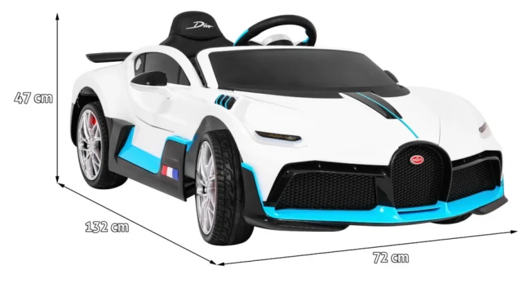 Bugatti Divo Dječji Automobil Na Baterije, Bijeli + Daljinski Upravljač + Eva + Spori Start, Bijela 2