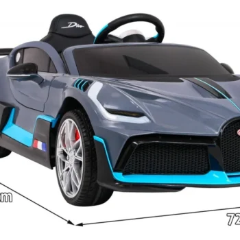 Bugatti Divo Dječji Automobil Na Baterije, Sivi + Daljinski Upravljač + Eva + Spori Start, Crna 2