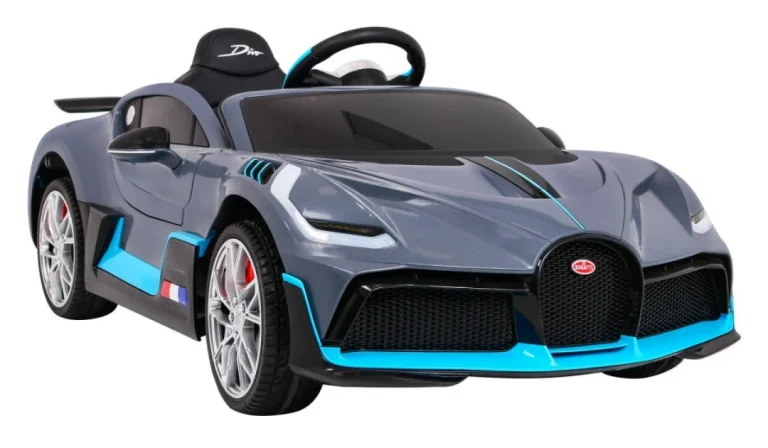 Bugatti Divo Dječji Automobil Na Baterije, Sivi + Daljinski Upravljač + Eva + Spori Start, Crna 5