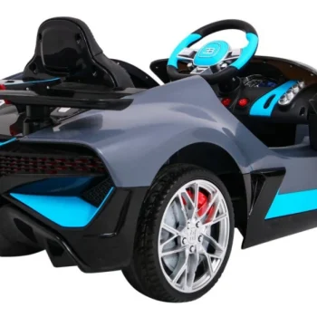 Bugatti Divo Dječji Automobil Na Baterije, Sivi + Daljinski Upravljač + Eva + Spori Start, Crna 9