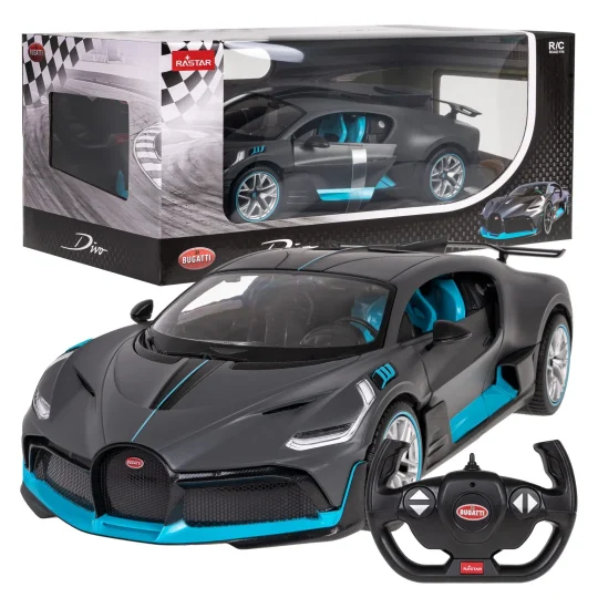 Bugatti Divo Srebrni Rastar Model 1:14 Automobil Na Daljinsko Upravljanje + Daljinski Upravljač 1