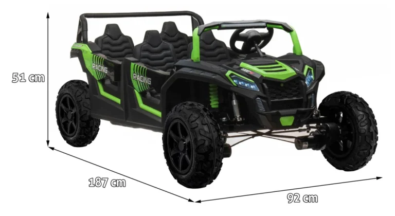 Buggy Atv Racing Utv2000 4 Sjedala Li Ion, Zeleni Buggy Na Akumulator 4