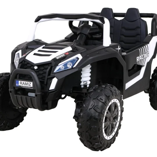 Buggy Utv 2000m Trkaći Automobil Na Baterije Bijeli + Mp3 Zvukovi, Svjetla + Daljinski Upravljač + Spori Start, Bijela 1