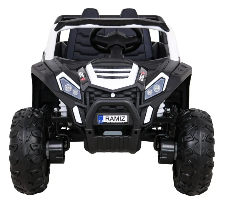 Buggy Utv 2000m Trkaći Automobil Na Baterije Bijeli + Mp3 Zvukovi, Svjetla + Daljinski Upravljač + Spori Start, Bijela 4