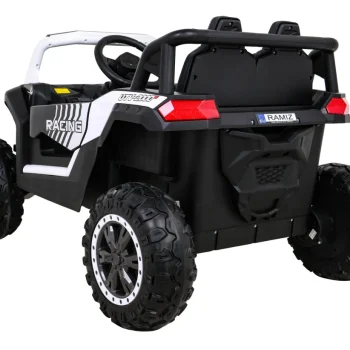 Buggy Utv 2000m Trkaći Automobil Na Baterije Bijeli + Mp3 Zvukovi, Svjetla + Daljinski Upravljač + Spori Start, Bijela 6