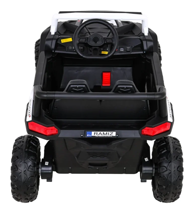 Buggy Utv 2000m Trkaći Automobil Na Baterije Bijeli + Mp3 Zvukovi, Svjetla + Daljinski Upravljač + Spori Start, Bijela 7