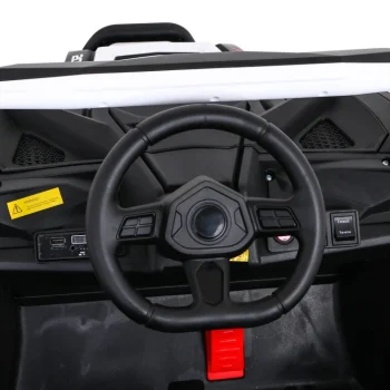 Buggy Utv 2000m Trkaći Automobil Na Baterije Bijeli + Mp3 Zvukovi, Svjetla + Daljinski Upravljač + Spori Start, Bijela 8