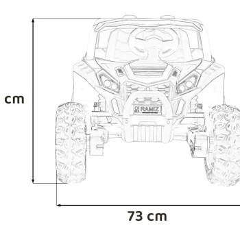 Buggy Utv 2000m Trkaći Automobil Na Baterije Crveni + Mp3 Zvukovi I Svjetla + Daljinski Upravljač + Spori Start, Crvena 2