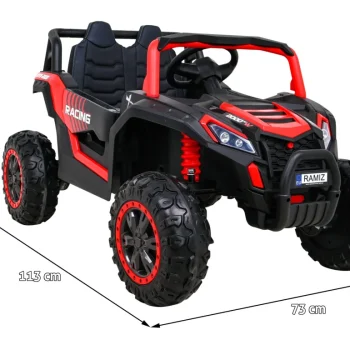 Buggy Utv 2000m Trkaći Automobil Na Baterije Crveni + Mp3 Zvukovi I Svjetla + Daljinski Upravljač + Spori Start, Crvena 4