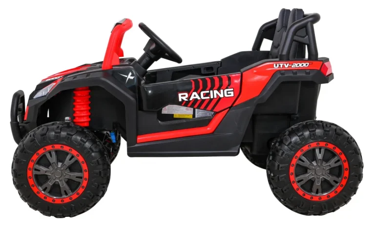 Buggy Utv 2000m Trkaći Automobil Na Baterije Crveni + Mp3 Zvukovi I Svjetla + Daljinski Upravljač + Spori Start, Crvena 6
