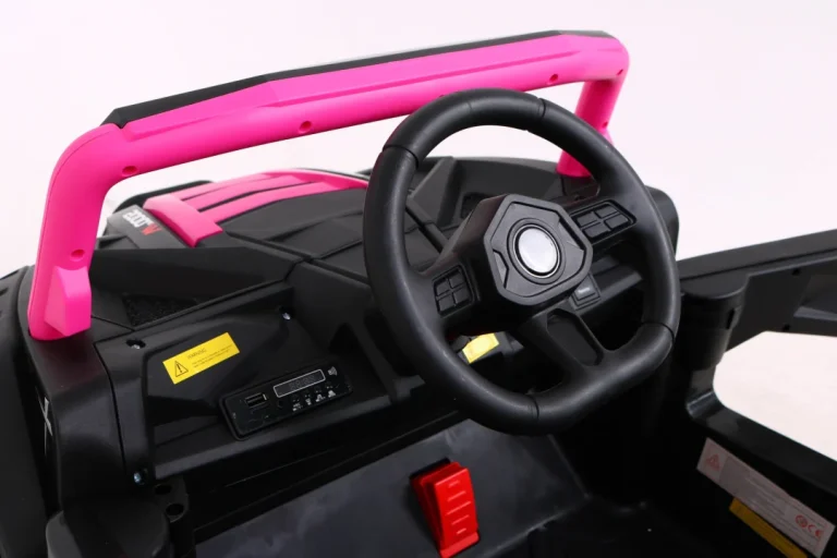 Buggy Utv 2000m Trkaći Automobil Na Baterije, Roza + Mp3 Zvukovi, Svjetla + Daljinski Upravljač + Spori Start 10