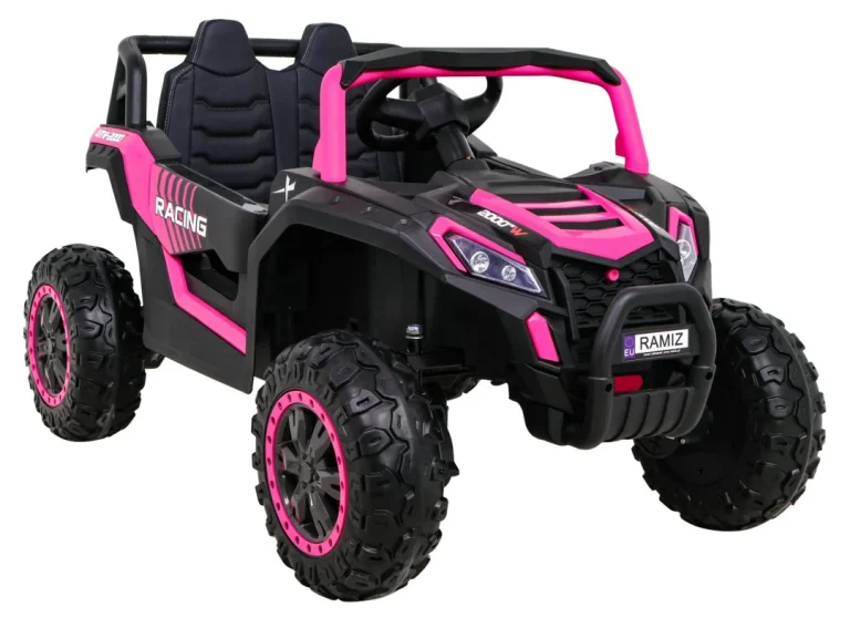 Buggy Utv 2000m Trkaći Automobil Na Baterije, Roza + Mp3 Zvukovi, Svjetla + Daljinski Upravljač + Spori Start 11
