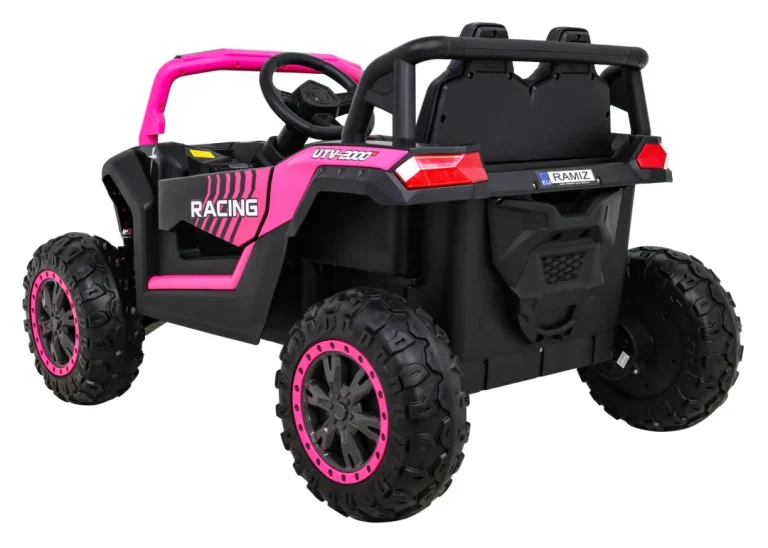 Buggy Utv 2000m Trkaći Automobil Na Baterije, Roza + Mp3 Zvukovi, Svjetla + Daljinski Upravljač + Spori Start 6