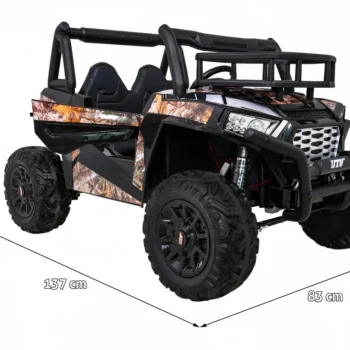 Buggy Utv Off Road Za Djecu Crni + Daljinski Upravljač + Nosač Za Prtljagu + Spori Start + Eva + Mp3 Led, Crna 2