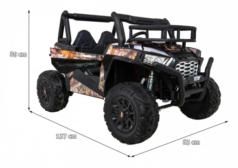 Buggy Utv Off Road Za Djecu Crni + Daljinski Upravljač + Nosač Za Prtljagu + Spori Start + Eva + Mp3 Led, Crna 2