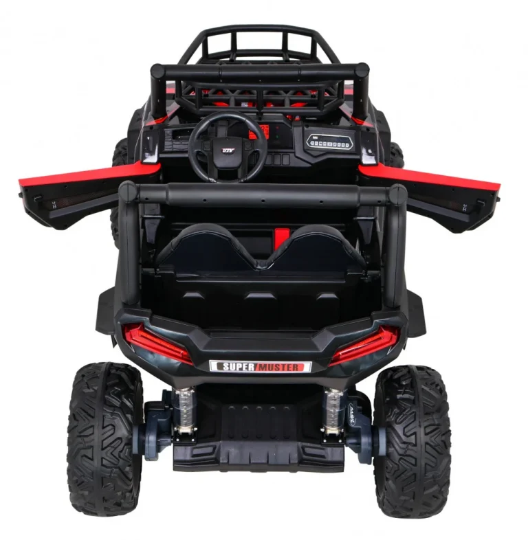 Buggy Utv Off Road Za Djecu Crveni + Daljinski Upravljač + Nosač Za Prtljagu + Spori Start, Crvena 11