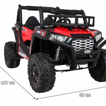 Buggy Utv Off Road Za Djecu Crveni + Daljinski Upravljač + Nosač Za Prtljagu + Spori Start, Crvena 2