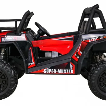 Buggy Utv Off Road Za Djecu Crveni + Daljinski Upravljač + Nosač Za Prtljagu + Spori Start, Crvena 4