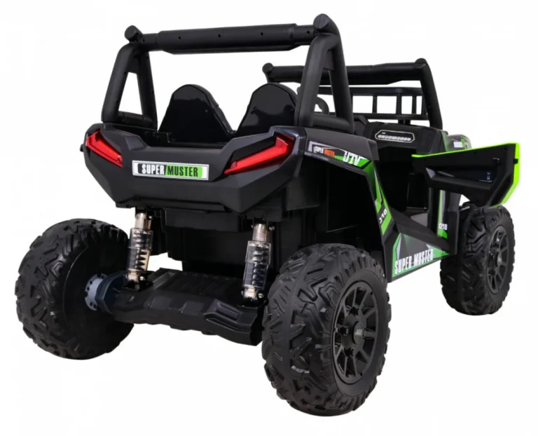 Buggy Utv Off Road Za Djecu Zeleni + Daljinski Upravljač + Nosač Za Prtljagu + Spori Start, Zelena 10