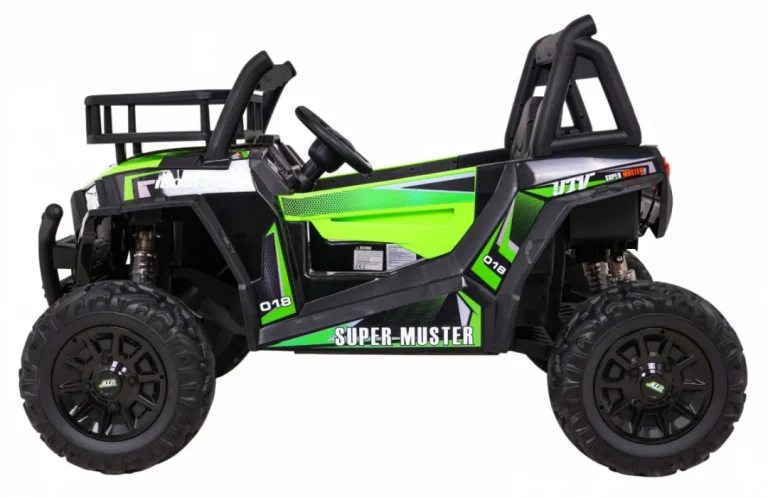 Buggy Utv Off Road Za Djecu Zeleni + Daljinski Upravljač + Nosač Za Prtljagu + Spori Start, Zelena 4