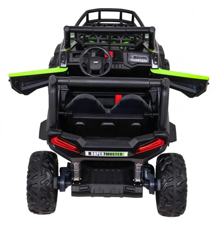 Buggy Utv Off Road Za Djecu Zeleni + Daljinski Upravljač + Nosač Za Prtljagu + Spori Start, Zelena 6