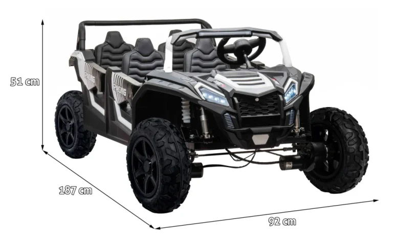 Buggy S 4 Sjedala Atv Racing Utv2000 S Litij Ionskom Baterijom, Bijela Boja Buggy Na Akumulator 2