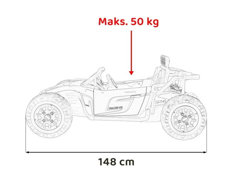 Buggy Trkaći Auto Na Akumulator, Crni 3