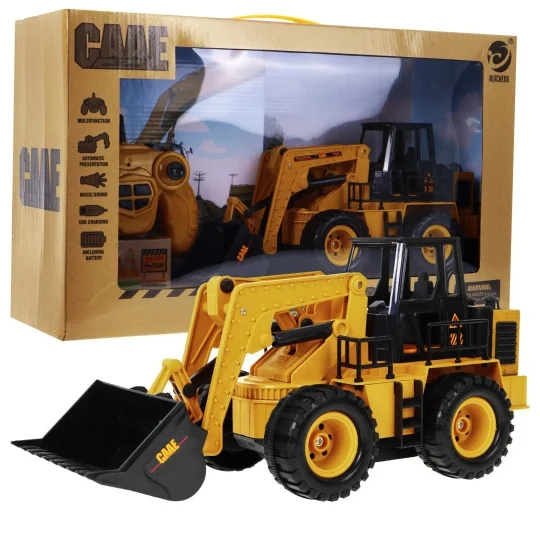 Buldožer Na Daljinsko Upravljanje Za Djecu 3+ Model 1:24 Pokretna Kanta + Zvukovi + Pribor 1