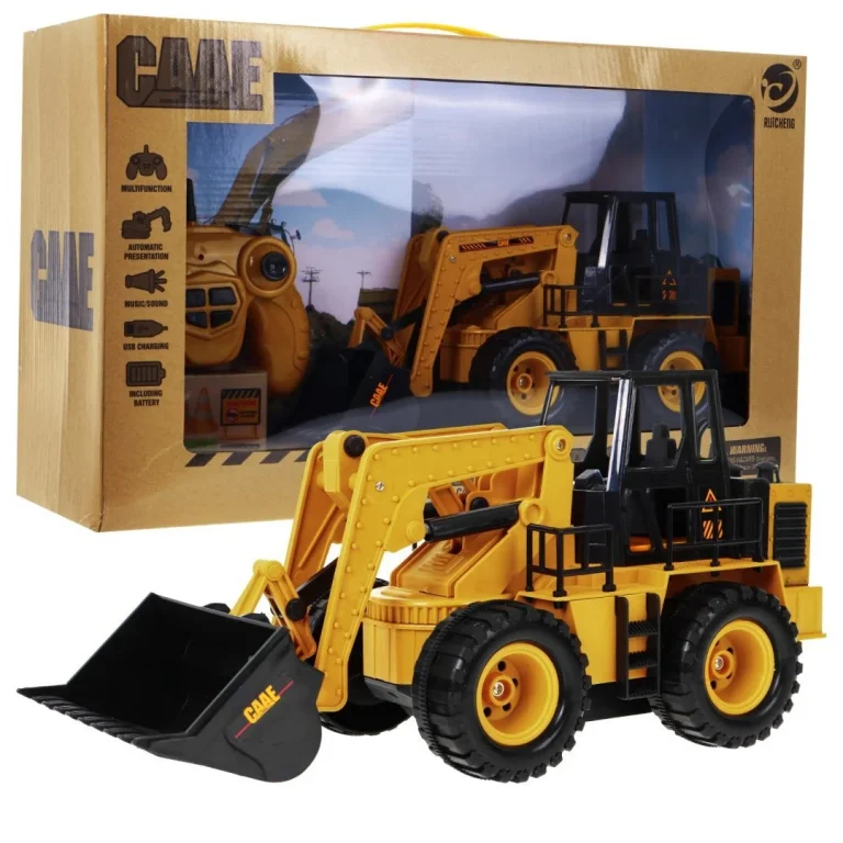 Buldožer Na Daljinsko Upravljanje Za Djecu 3+ Model 1:24 Pokretna Kanta + Zvukovi + Pribor 1