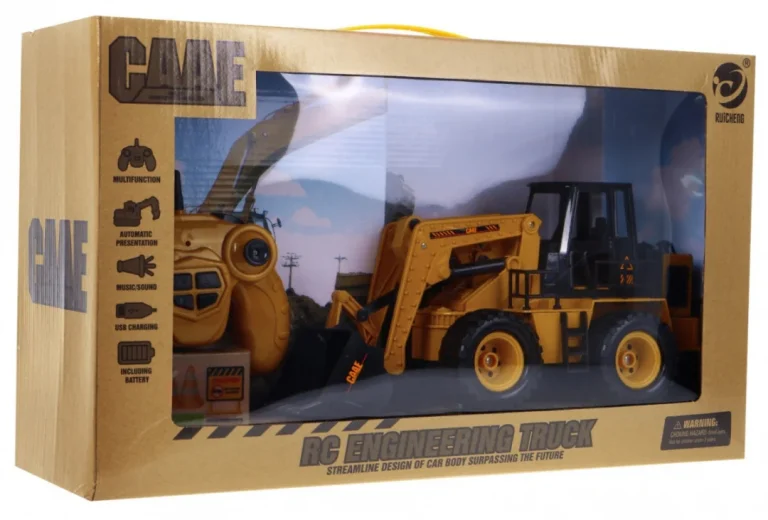 Buldožer Na Daljinsko Upravljanje Za Djecu 3+ Model 1:24 Pokretna Kanta + Zvukovi + Pribor 8