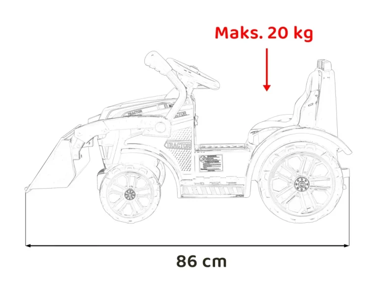 Buldožer Traktor G320 Crveni 6v Auto Na Akumulator 3