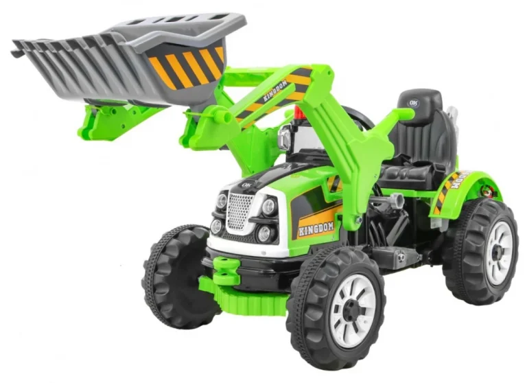 Buldožer Traktor Na Akumulator Zeleni Auto Na Akumulator 1