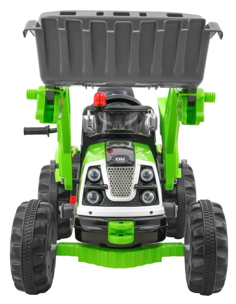 Buldožer Traktor Na Akumulator Zeleni Auto Na Akumulator 3