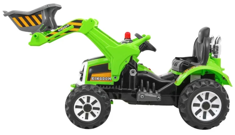 Buldožer Traktor Na Akumulator Zeleni Auto Na Akumulator 4