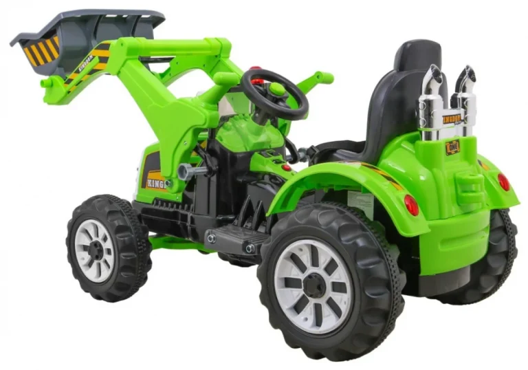 Buldožer Traktor Na Akumulator Zeleni Auto Na Akumulator 6