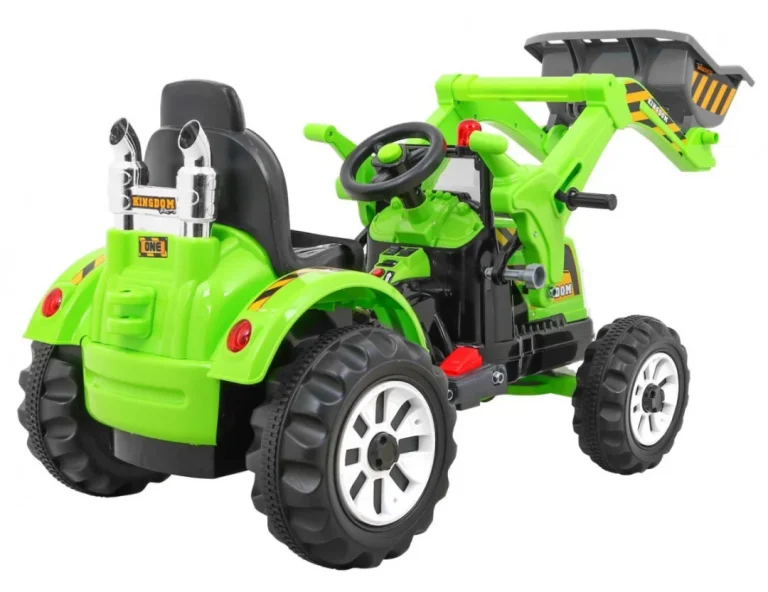 Buldožer Traktor Na Akumulator Zeleni Auto Na Akumulator 8
