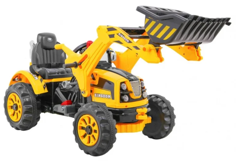 Buldožer Traktor Na Akumulator žuti Auto Na Akumulator 10