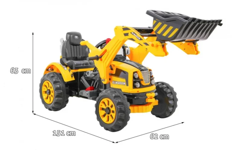 Buldožer Traktor Na Akumulator žuti Auto Na Akumulator 2