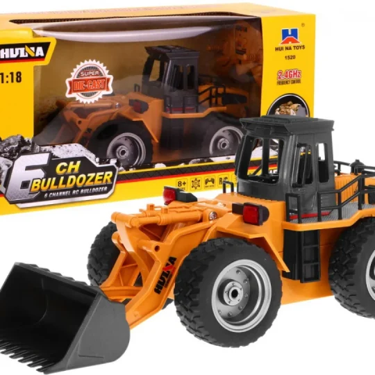 Buldožer Za Djecu 8+ Model Na Daljinsko Upravljanje 1:18 Metalni Pokretni Dijelovi 1