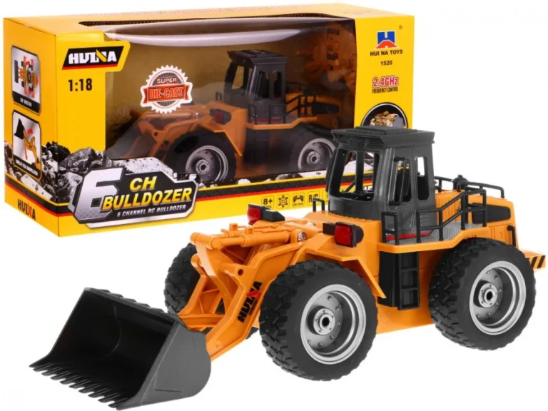 Buldožer Za Djecu 8+ Model Na Daljinsko Upravljanje 1:18 Metalni Pokretni Dijelovi 1