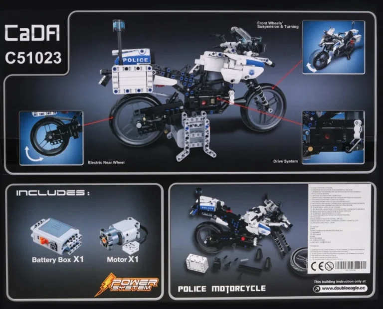 Cada Policijski Motocikl R/c 539 Dijelova 6+ 10