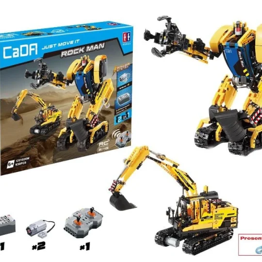 Cada Tehničke Kocke Robot/bager R/c 930 Dijelova 6+ 1