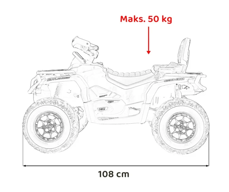 Can Am Outlander Atv Plavi Quad, Plava Quad Na Akumulator 3