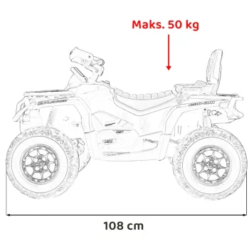 Can Am Outlander Atv Quad Na Akumulator 4×200 W, Crni 3