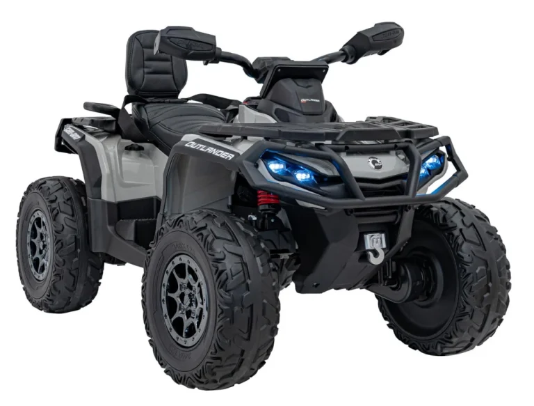 Can Am Outlander Atv Quad Na Akumulator S Daljinskim Upravljačem, Sivi 5