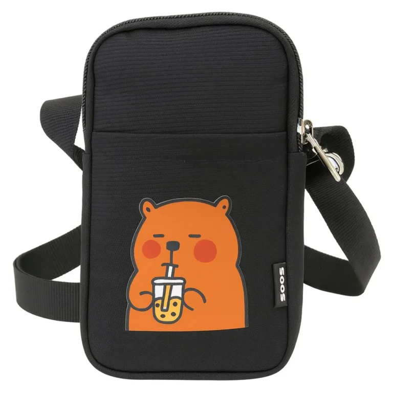Capybara Torba Za Rame S Podesivim Remenom, Crna, 20 X 14,5 Cm 5