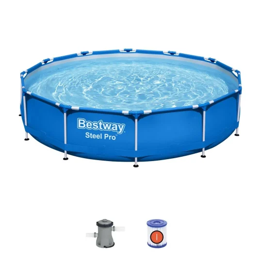 Čelični Pro Frame Bazen 366x76 Okrugli Bestway 3u1 + Filter Pumpe 1