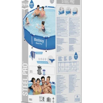 Čelični Pro Frame Bazen 366x76 Okrugli Bestway 3u1 + Filter Pumpe 7
